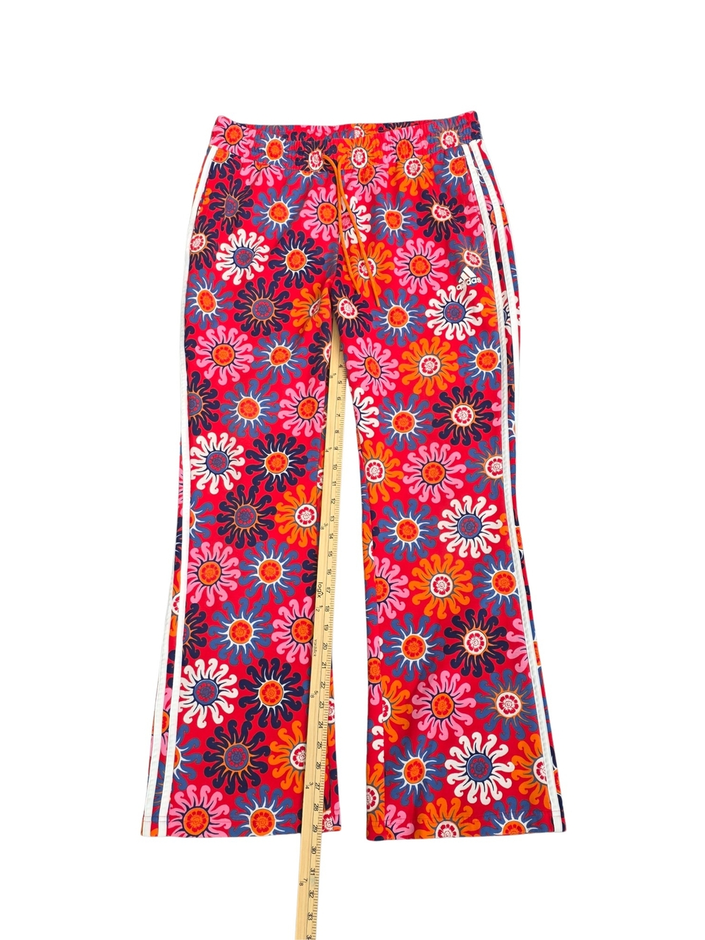 Adidas x FARM Rio Floral Flare Track Pants XL Retro Tropical Athleisure - Picture 7 of 14